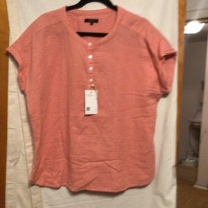 Quince 100% organic cotton gauzy blouse SZ L